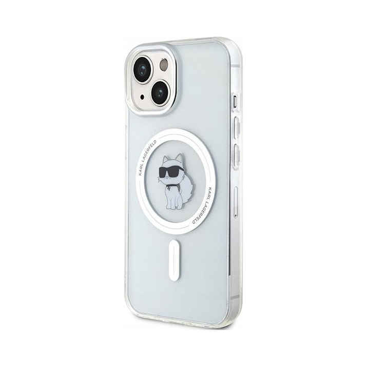 Etui Karl Lagerfeld IML Choupette MagSafe na iPhone 15 przezroczyste Karl