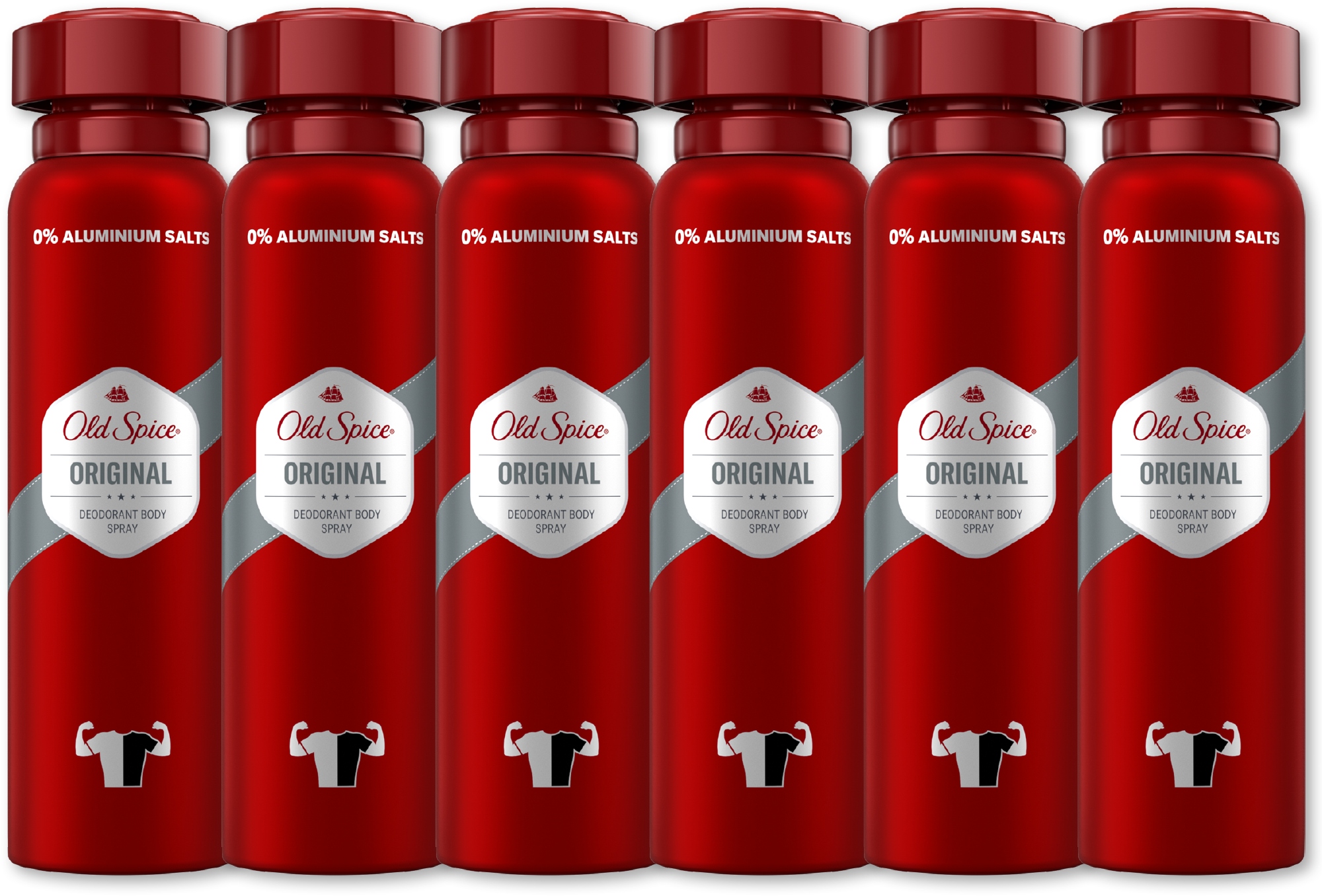 Old Spice Original deodorant ve spreji pro muže 6 x 150 ml