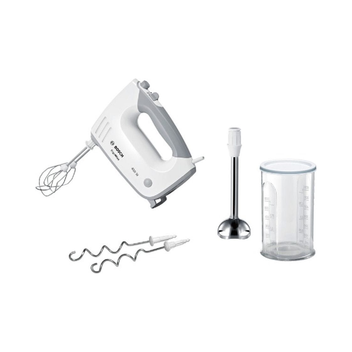 Ruční šlehač ErgoMixx Bosch Mfq 36470 450W Turbo, nádoba, 5 rychlostí