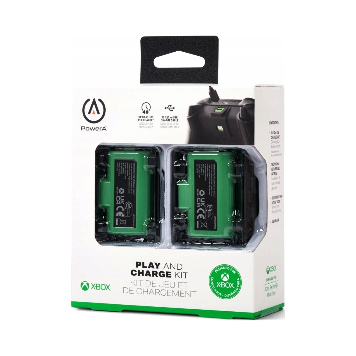 2 x akumulator USB-C do pada Xbox Series X S Xbox One - 1100 mAh - PowerA