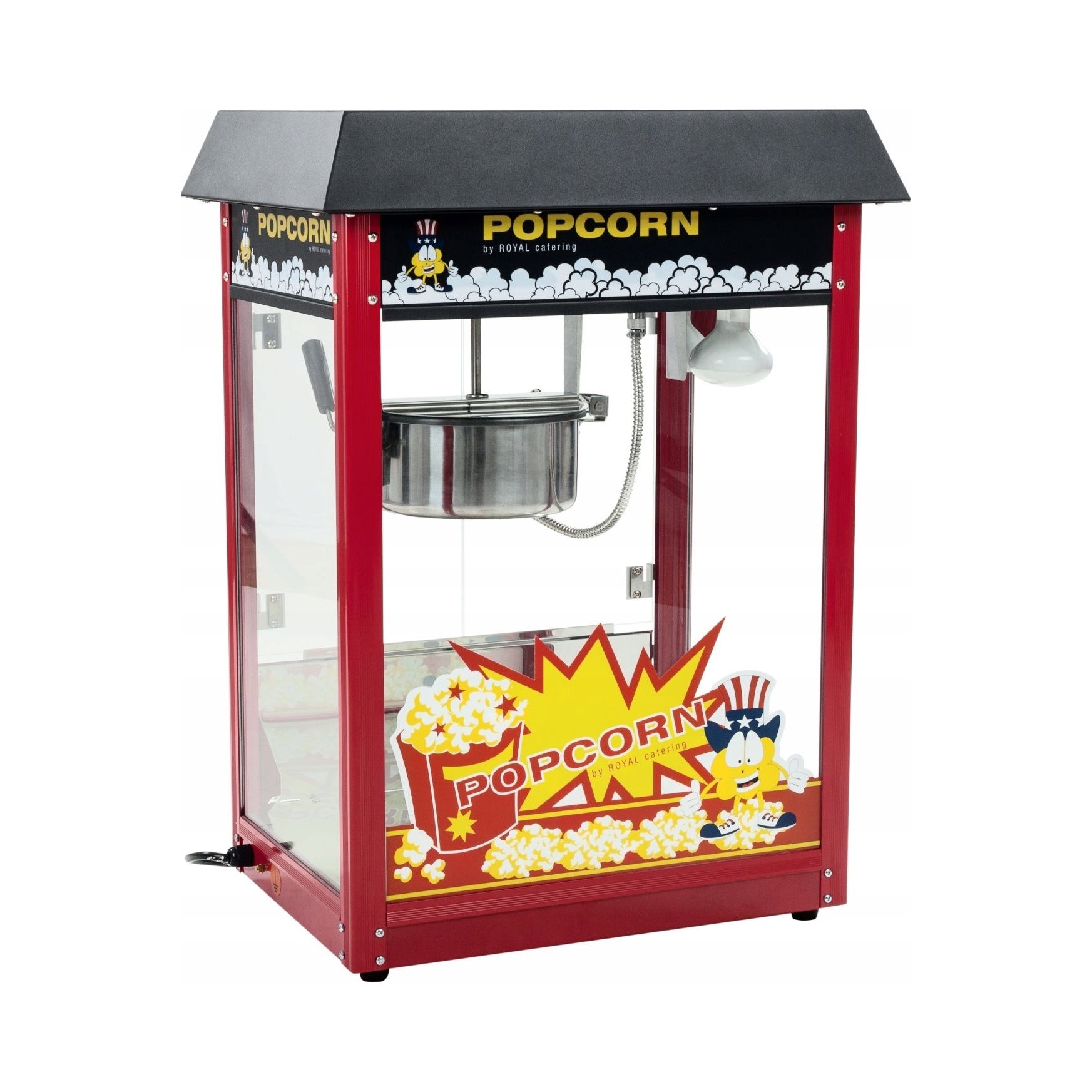 Stroj Na Popcorn Červený Elektrický Profesionální 1500W Výkonný 6 kg/h