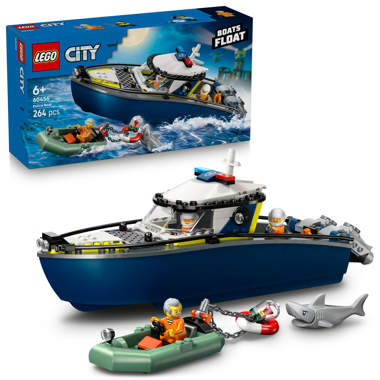Lego City 60456 Honička policejní lodí Plave 264 dílků 3 Obr. 6+
