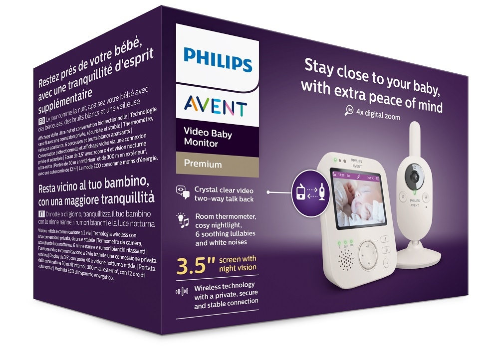 PHILIPS Avent Niania Elektroniczna Kamera 35" Zoom Termometr Nocny Widz — miniatura 9