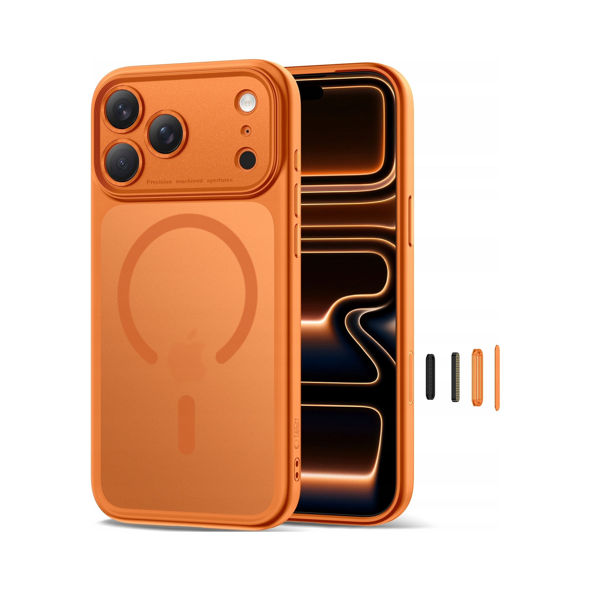 Tech- Protect Magpeak MagSafe Cc iPhone 17 Pro Matte Cosmic Orange Tech-