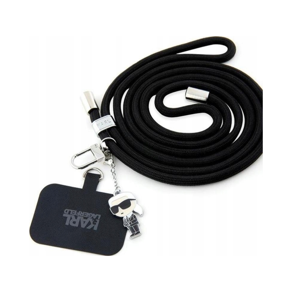 Pasek do telefonu Karl Lagerfeld Cbdy Cord czarny Karl Lagerfeld