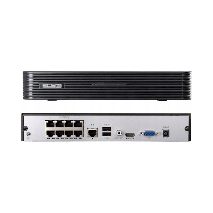 Rejestrator Ip 8xPOE Bcs Basic BCS-B-NVR0801-8P(2.0) aplikacja mobilna