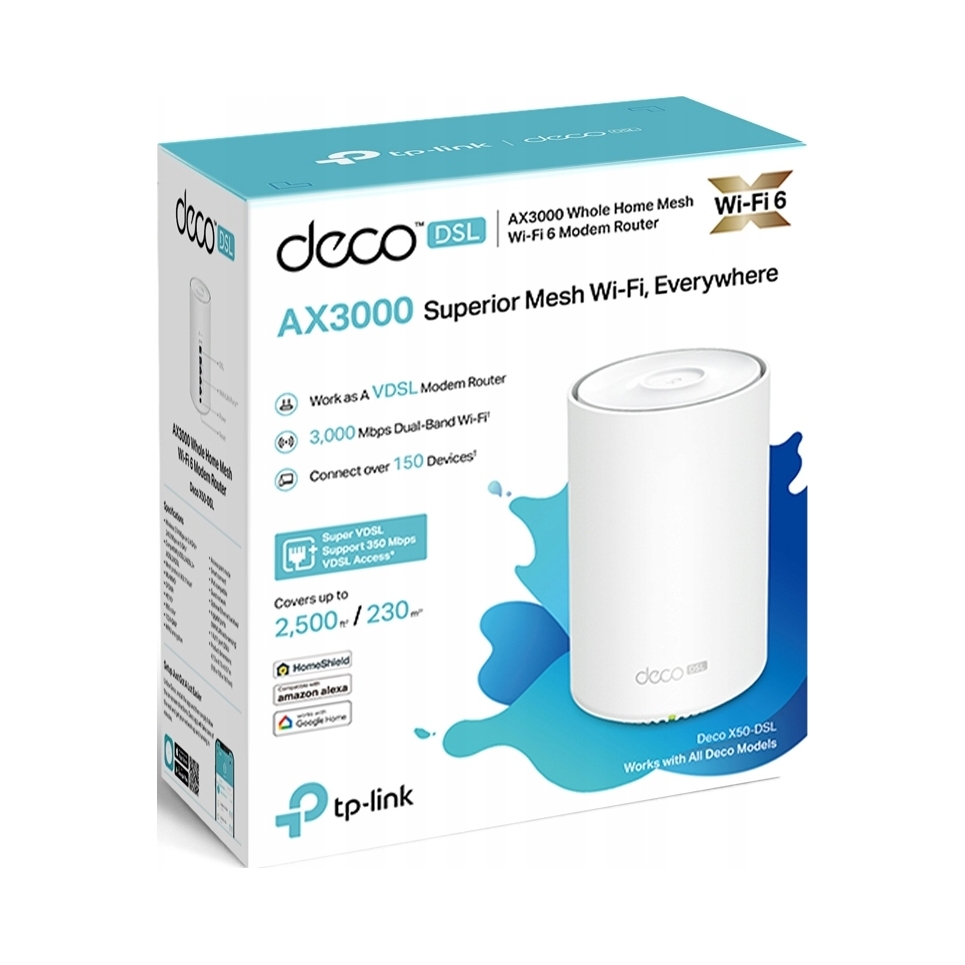 Маршрутизатор TP-Link Deco X50-DSL 802.11ax (Wi-Fi 6)