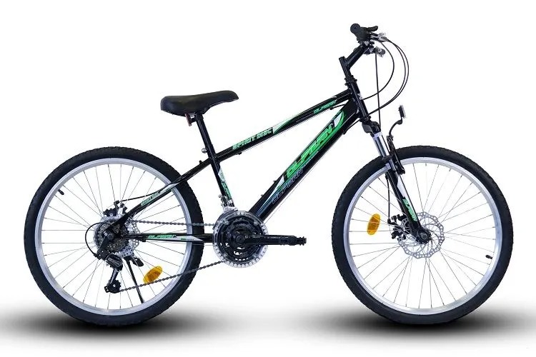 MTB bicykel Olpran Spirit Sus Full Disc Gentle rám 15 palcov koleso 24 " čierna