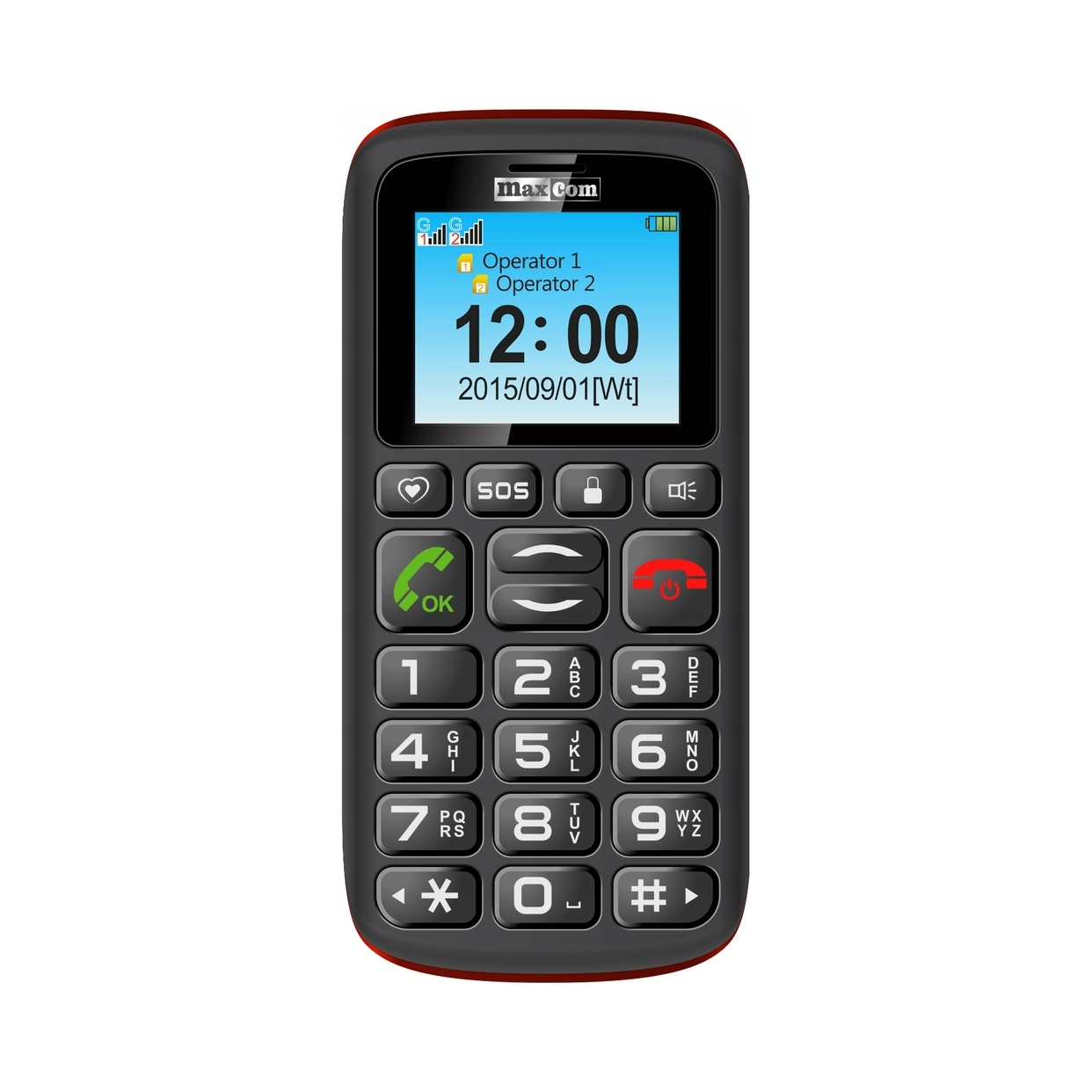 Maxcom MM428 rádiós Sos zseblámpa Dual Sim nagy gombokkal ellátott telefon időseknek