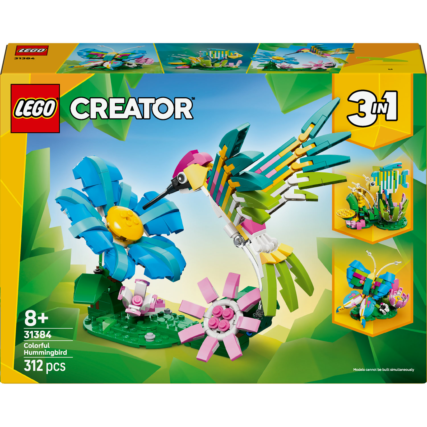 Lego Creator 3v1 31384 Divoká zvířata: barevný kolibřík