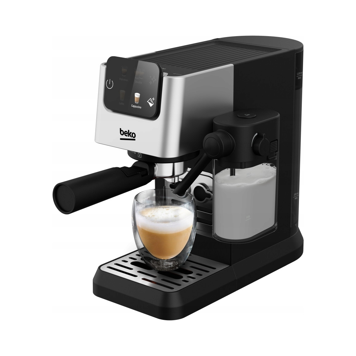 Kolbový kávovar na espresso Beko Caffeexperto CEP5304X 1628 W čierny