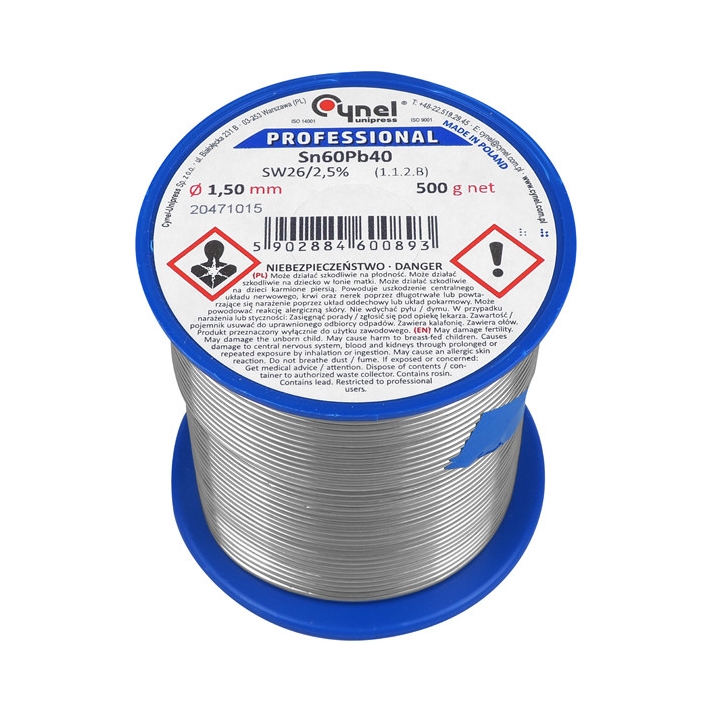 Cyna 1. 5mm/ 500g Sn60Pb40 Cynel Cynel