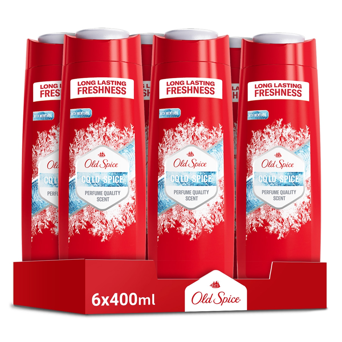 Old Spice Cold Spice Żel męski pod prysznic i szampon 3w1, 6 x 400ml