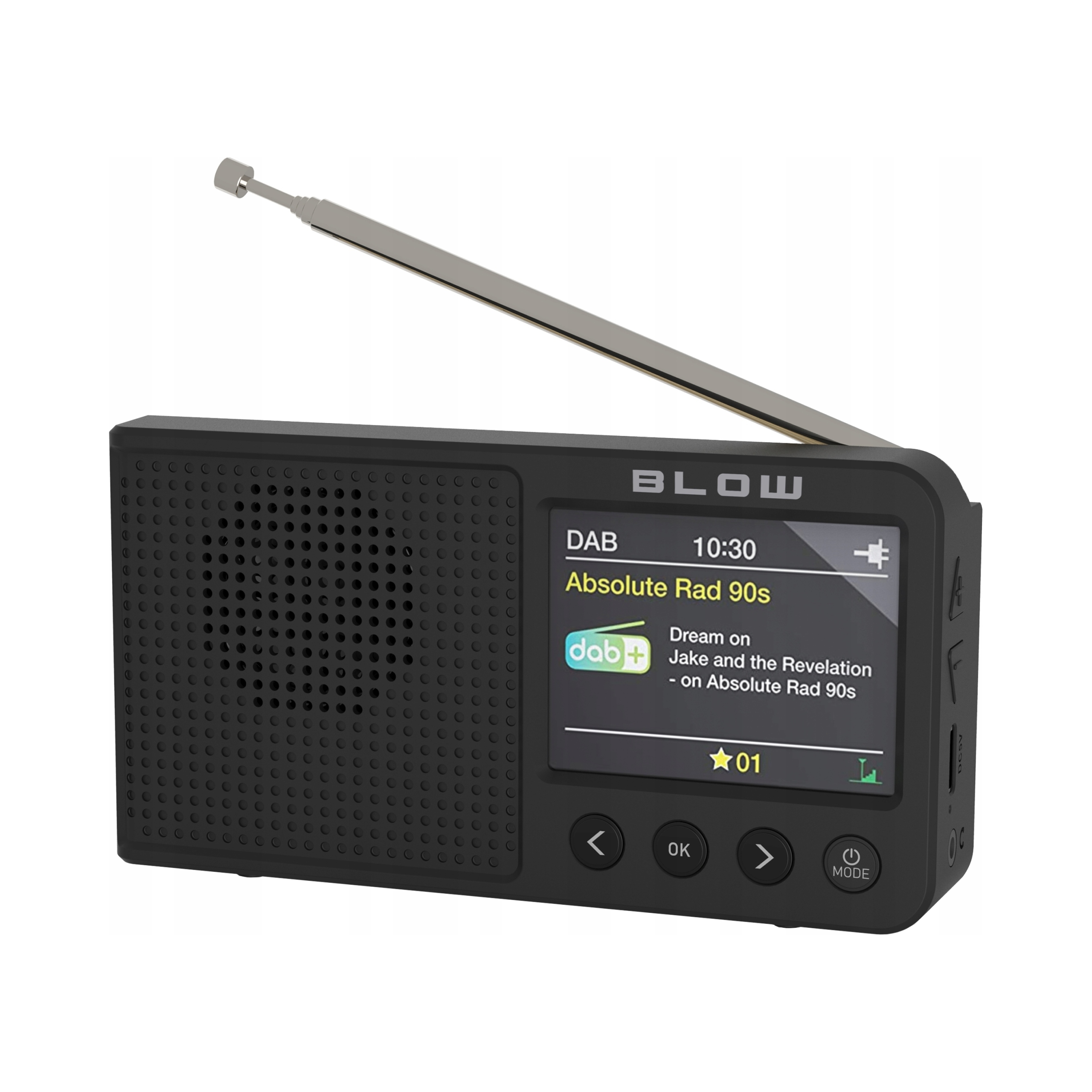 Kuchyňské Rádio LCD Síťovo-bateriové Dab+ Blutetooth Fm Anténa Blow RK3