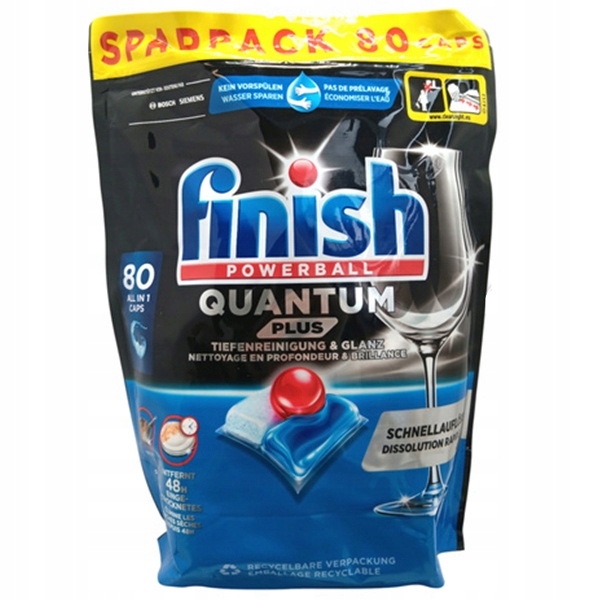 Levně Finish Kapsle do myčky Quantum Powerball Plus 80 kusů Německé