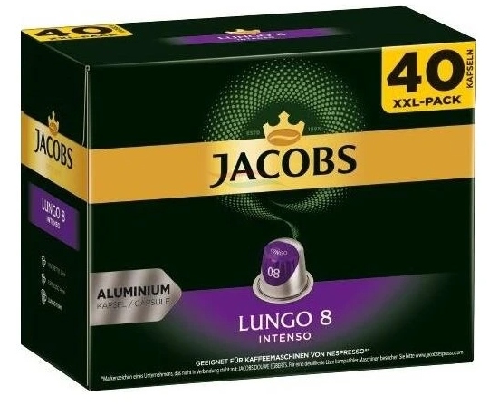 Levně Jacobs Lungo Intenzita 8, 40 kapslí, kompatibilní s kávovary Nespresso