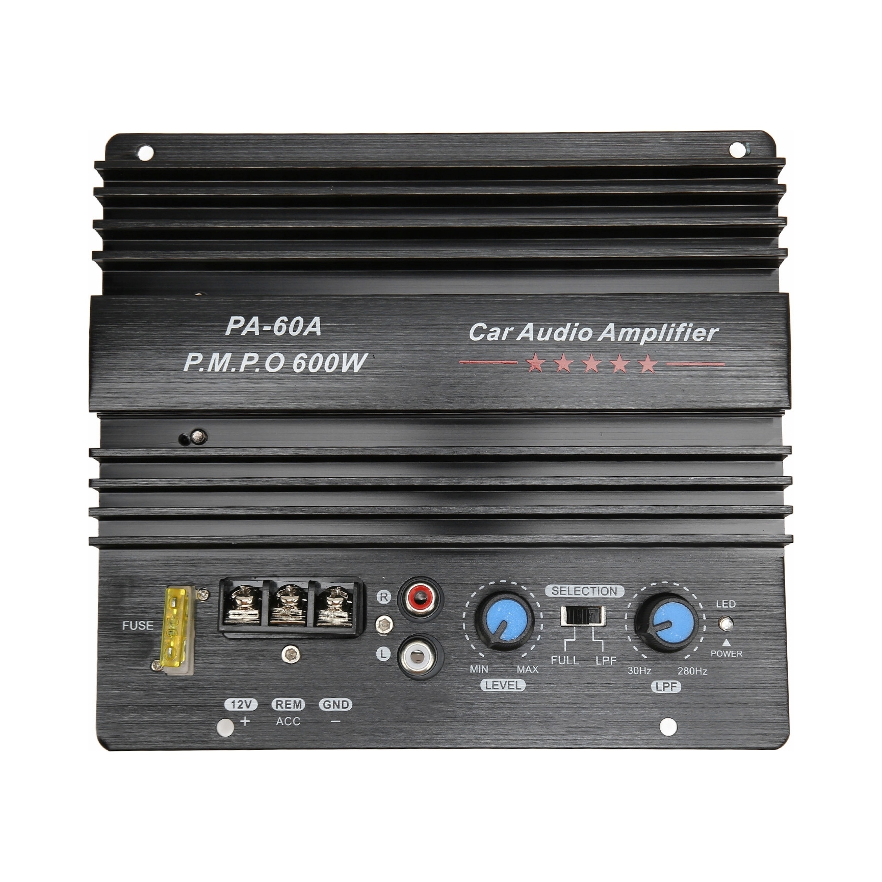 Automobilová zesilovačová deska 12 V, externí zesilovač 600 W