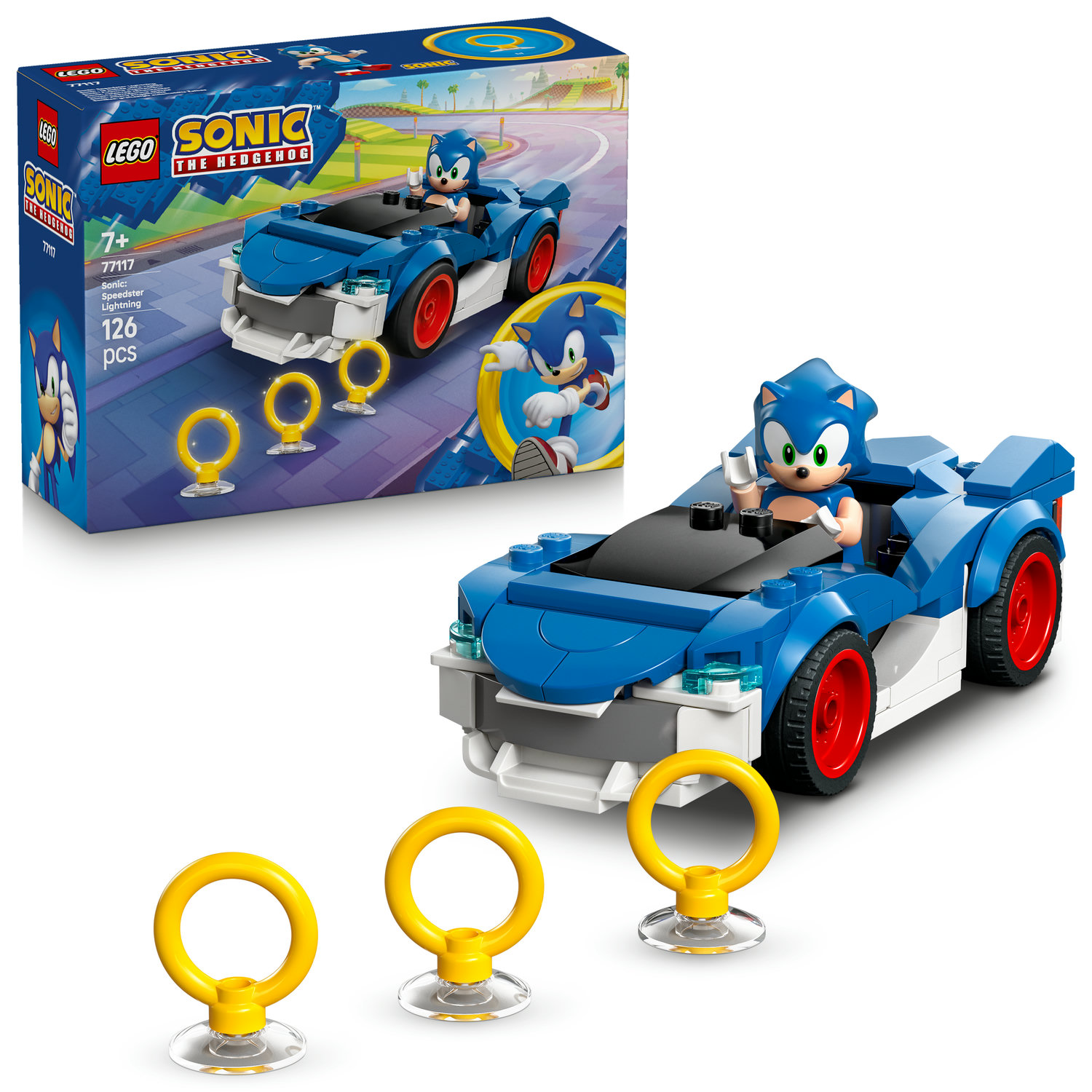 2X Klocki LEGO SONIC 77117 Sonic: speedster lightning