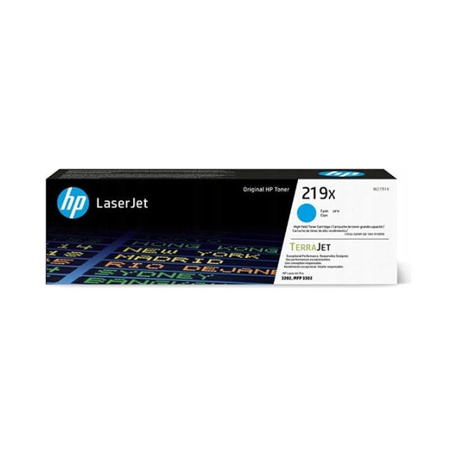 Originálny toner Hp 219X W2191X azúrový Clj 3202 3302, výťažnosť 2500 strán