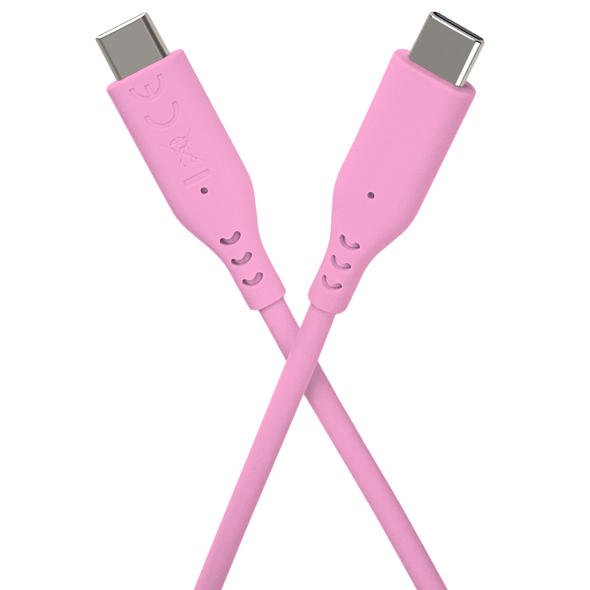 Kabel Premiumcord Usb-c do Usb-c, 60 W, 480 Mb/s, silikonowy, różowy, 1,5 m