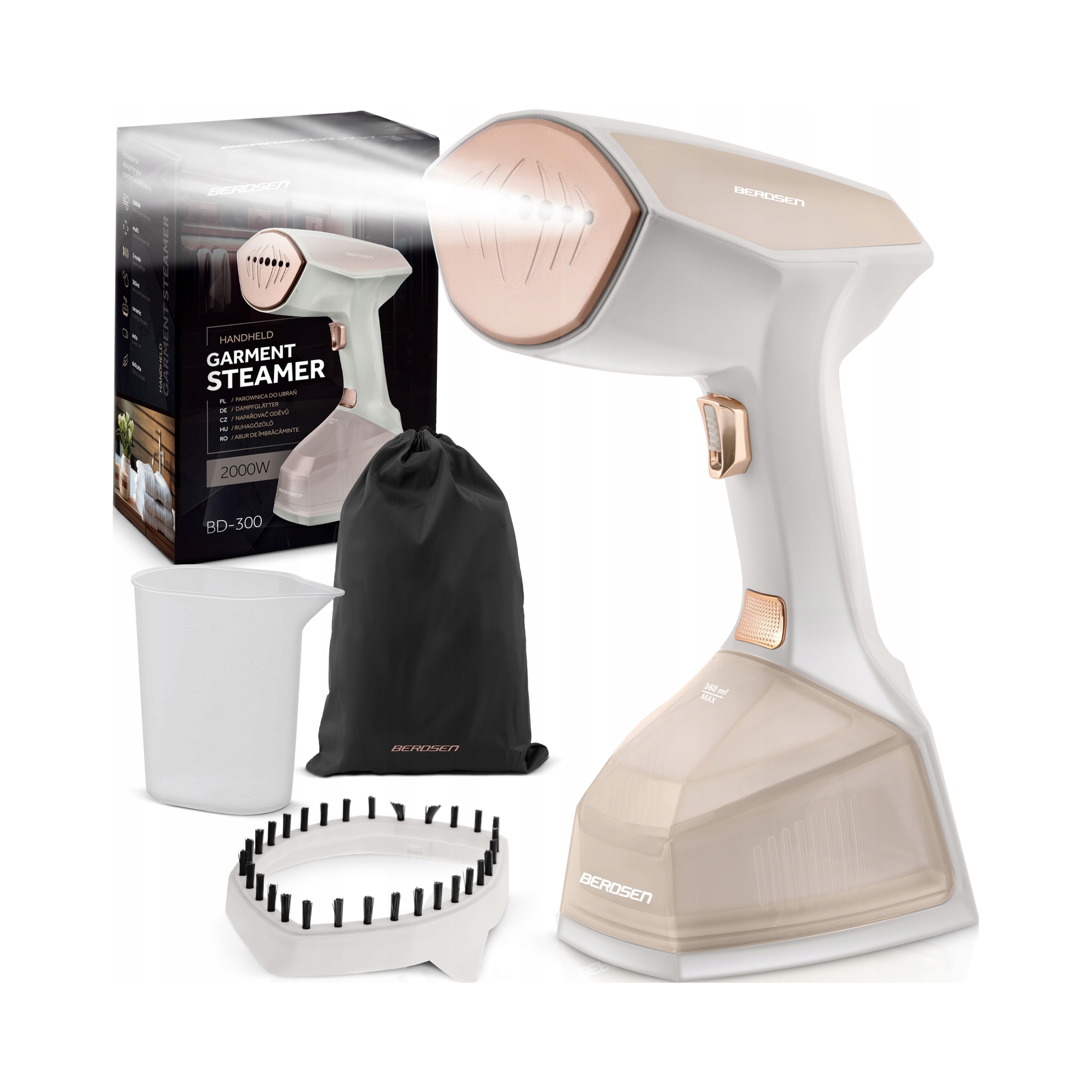 Parownica do ubrań 2000W Steamer Żelazko parowe regulacja pary 45g/min