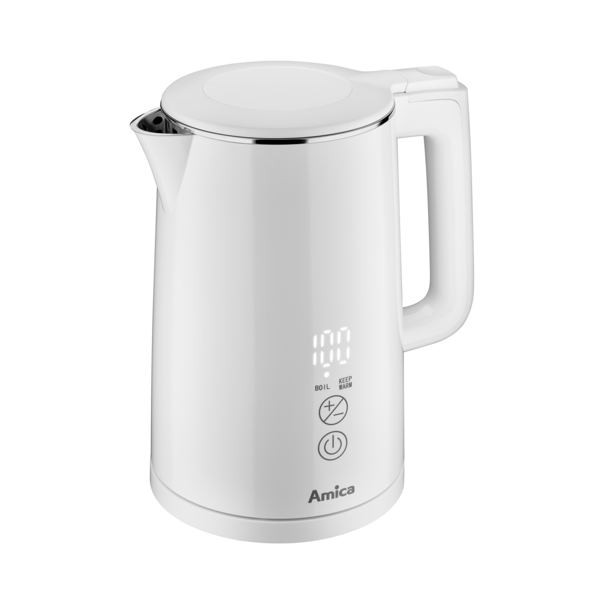 Elektrická kanvica s reguláciou teploty Amica Kf 6011 2200 W 1,5 l biela