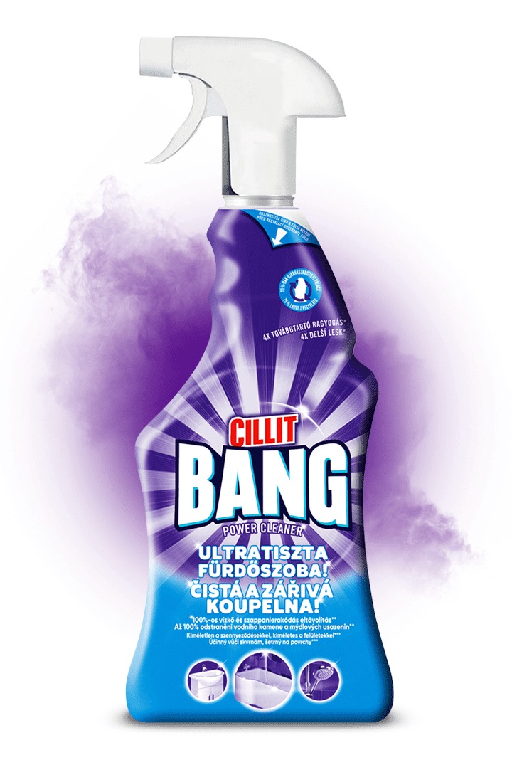 Levně 4X Cillit Bang Sprej čistota a lesk v koupelně 750 ml