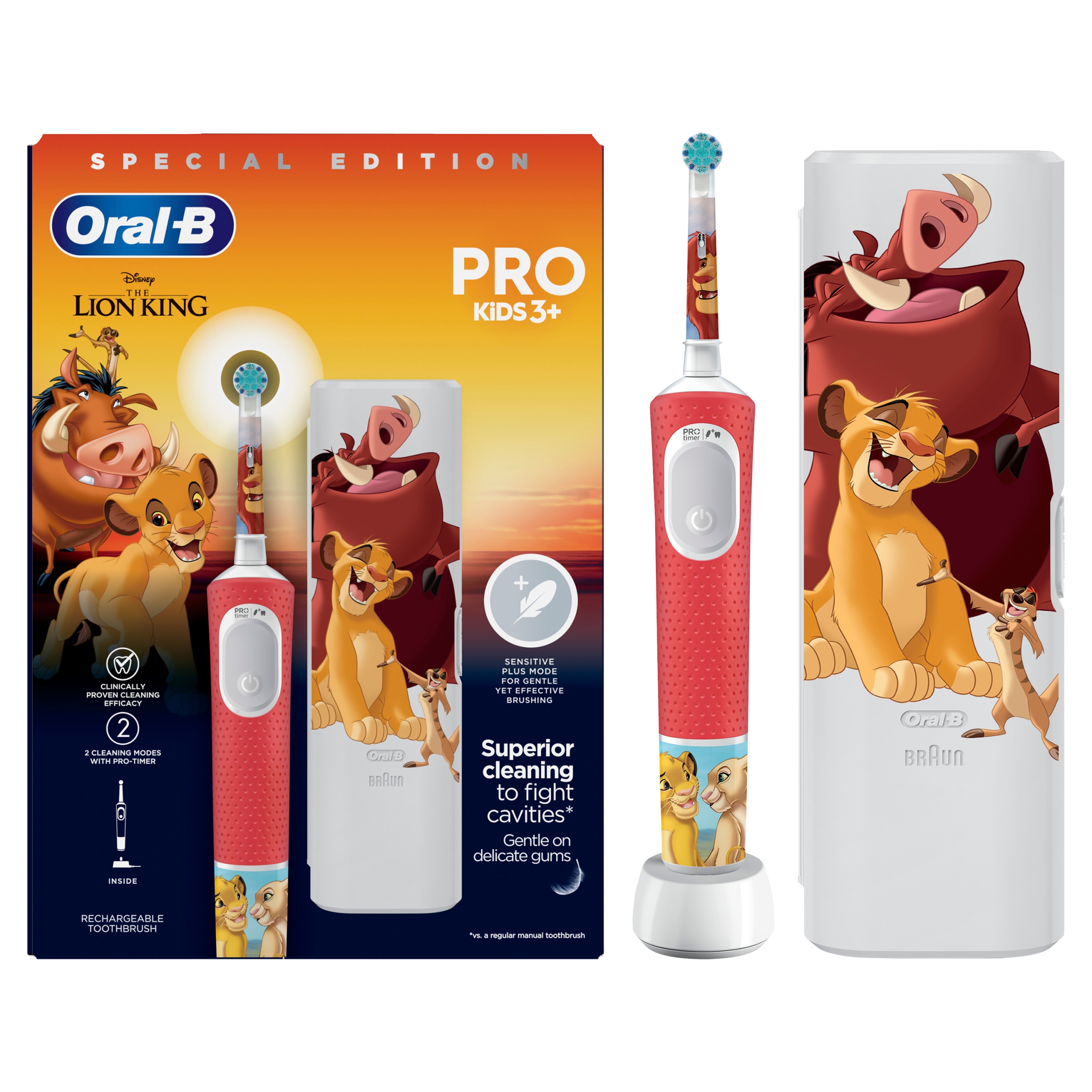 Szczoteczka elektryczna dla dzieci Oral-B Vitality Pro Król Lew etui