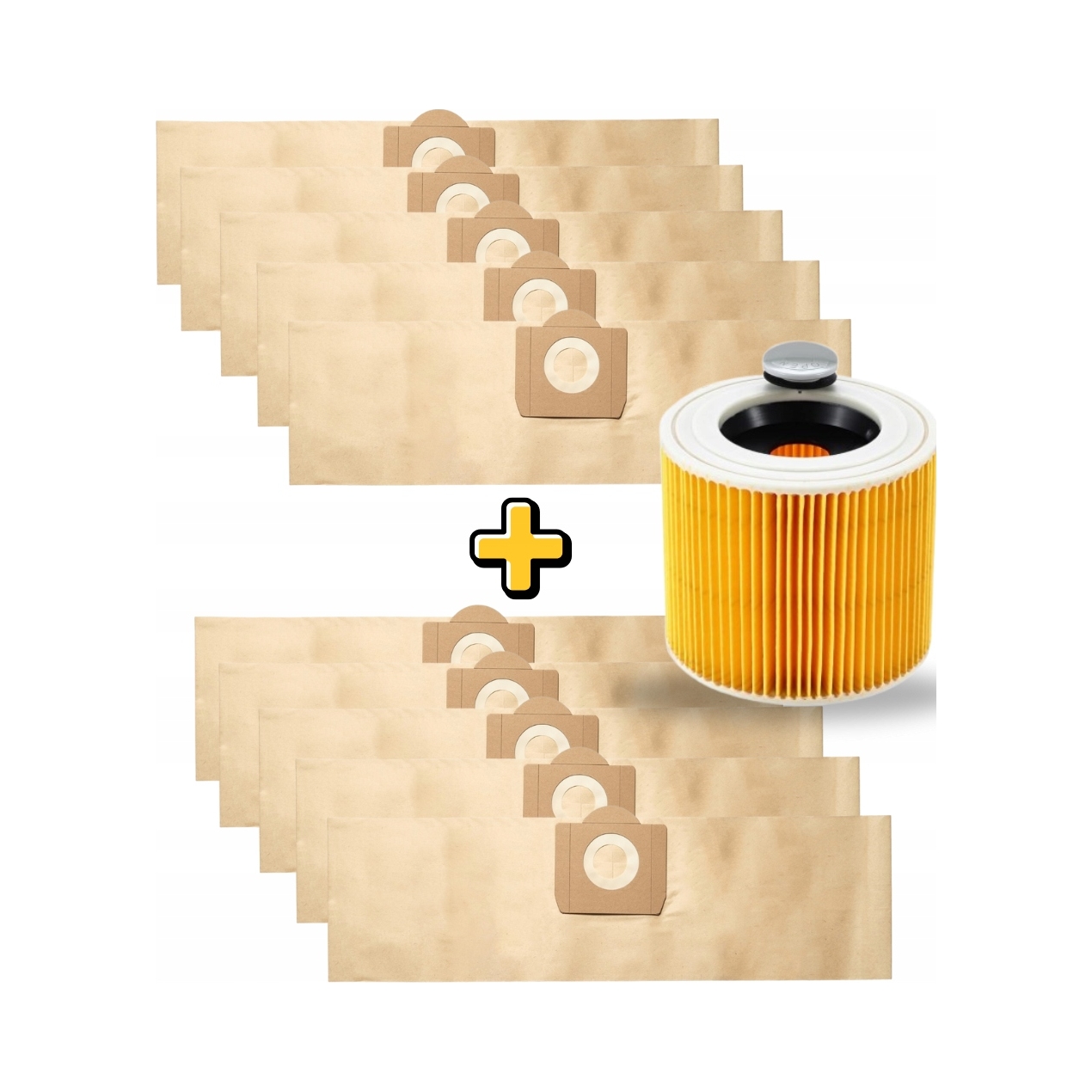 10X Worki Filtr Do Karcher WD3 MV3 200 Se 4000 4001 6.959-130 Mocne