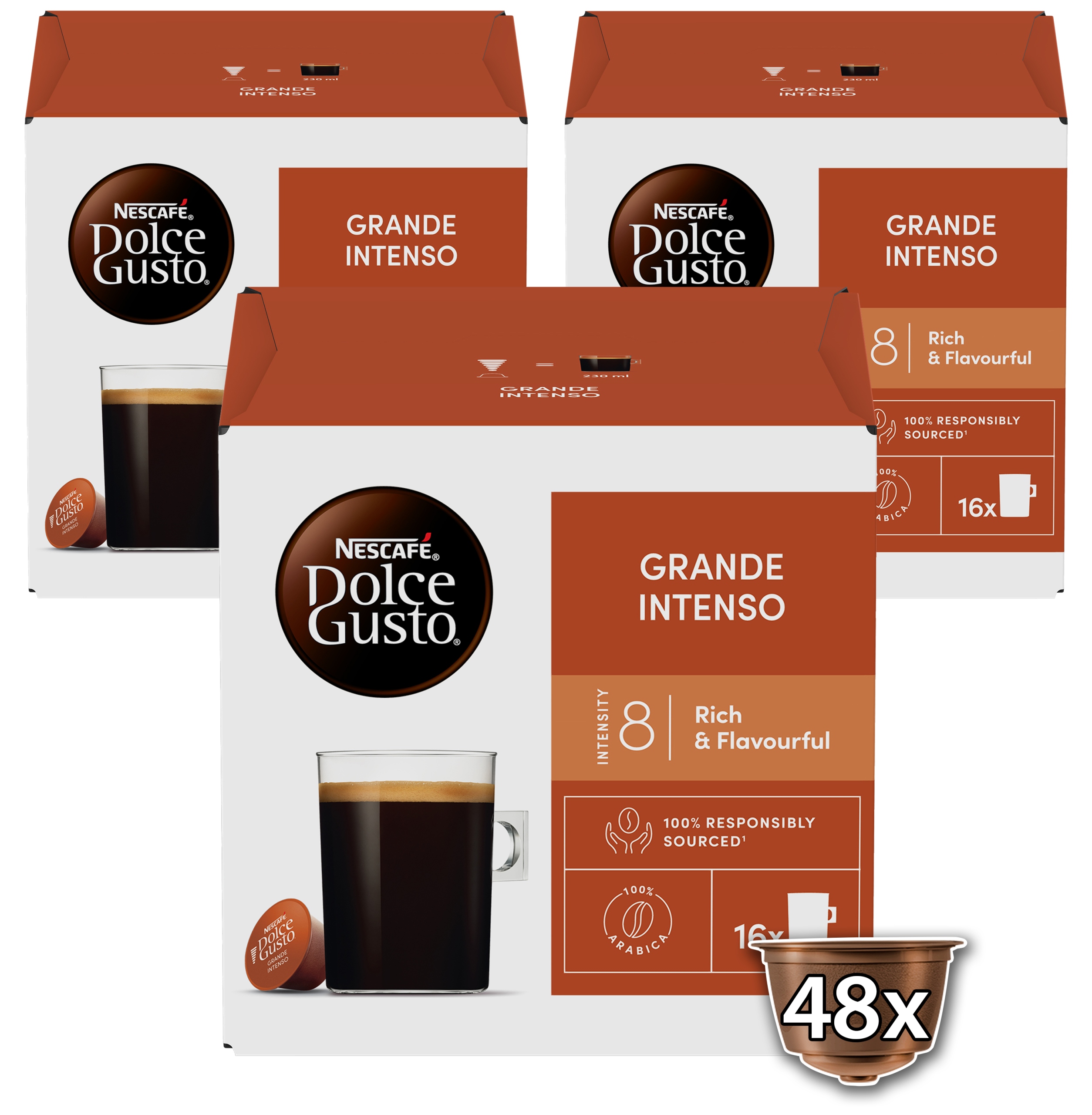 Levně Kapsle do Dolce Gusto Nescafe Dolce Gusto Grande Intenso 48 ks