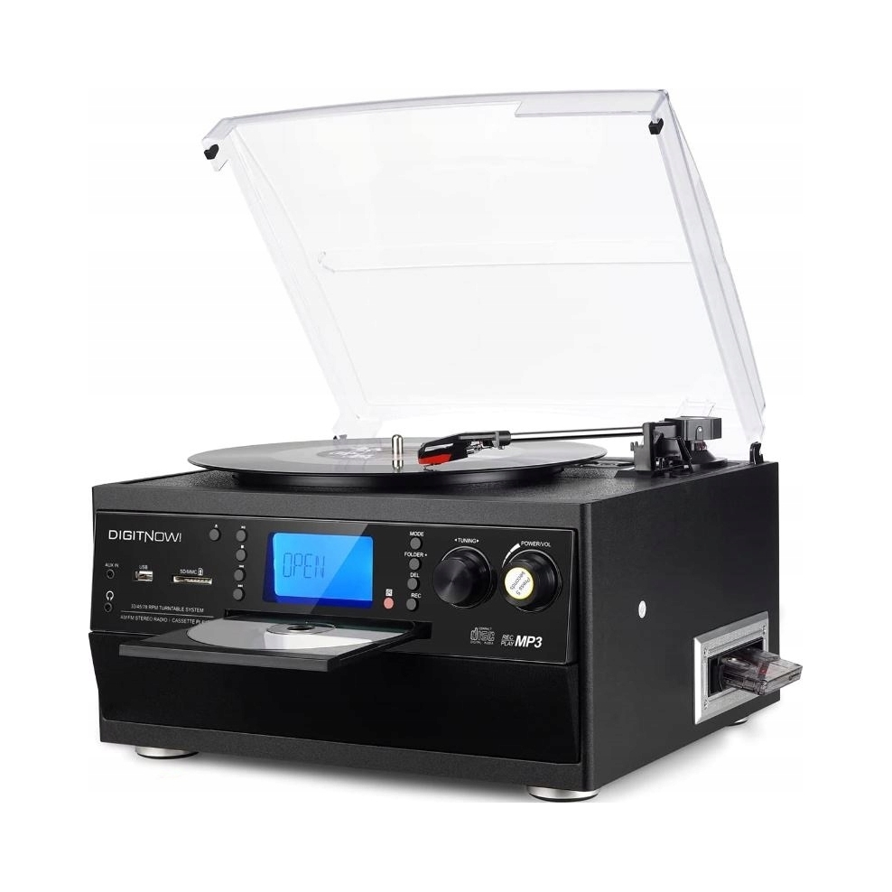 Wieża stereo gramofon Digitnow M503 CD vinyl tape Fm Aux M3241