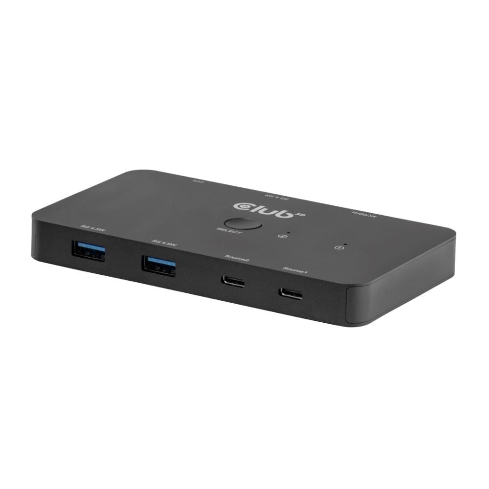 Club3D Kvm Switch, 2xUSB-C na Hdmi, 4K60Hz, Pd 100W (CSV-2512)