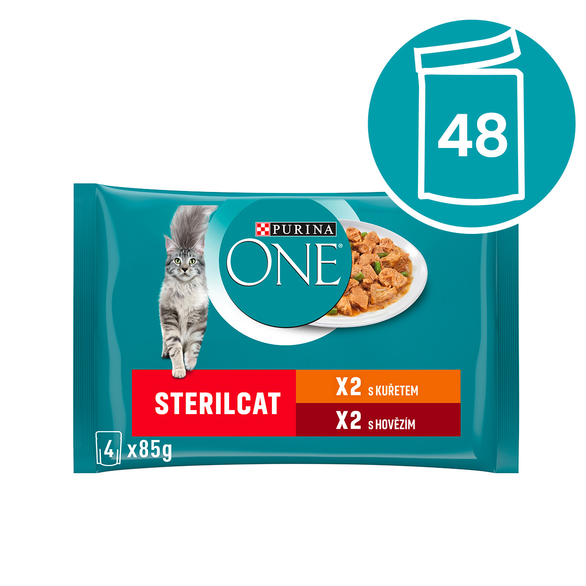 Purina One krmivo mokré hovězí maso 4,08 kg