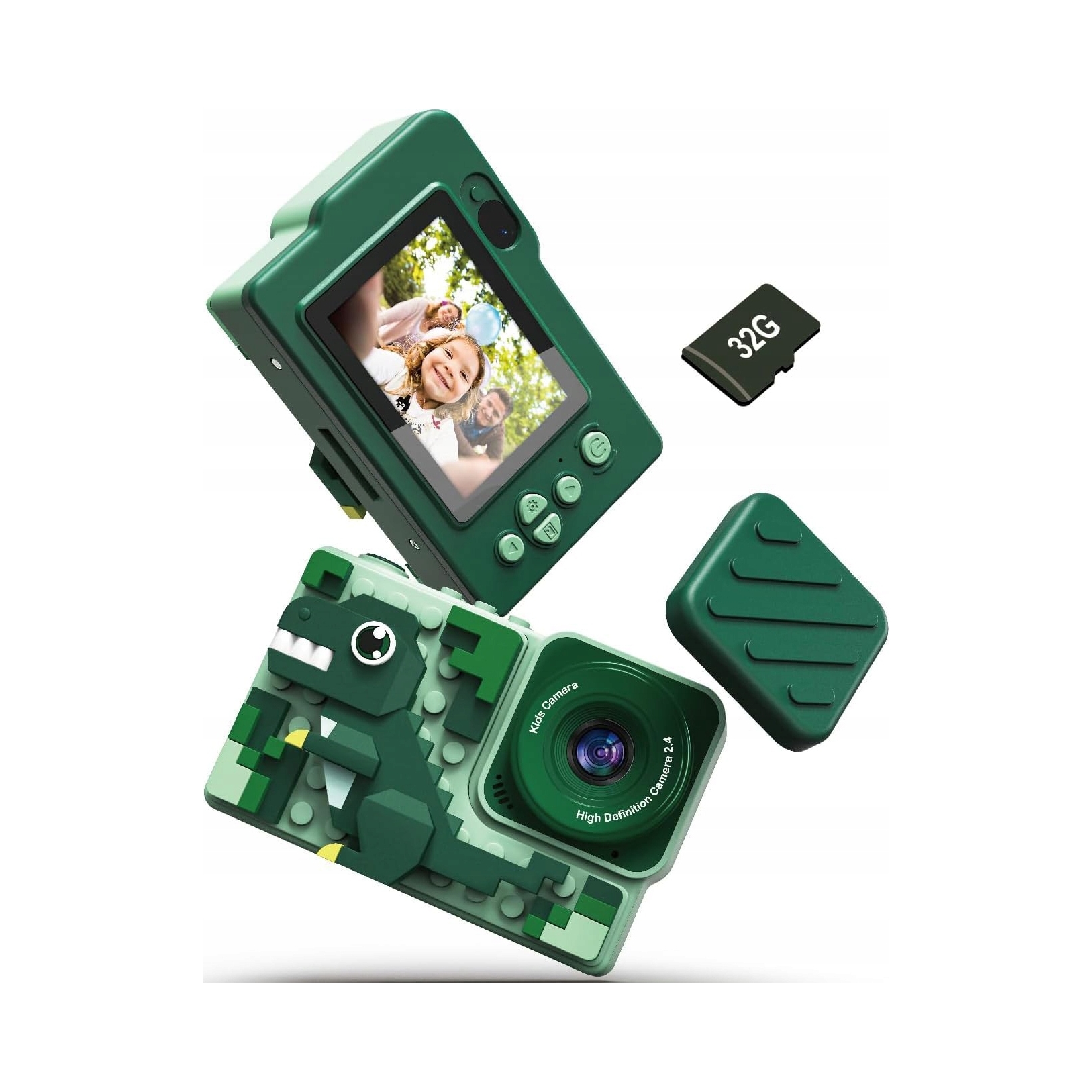 Aparat cyfrowy dla dzieci 40 Mpx dinozaur Karta 32 Gb