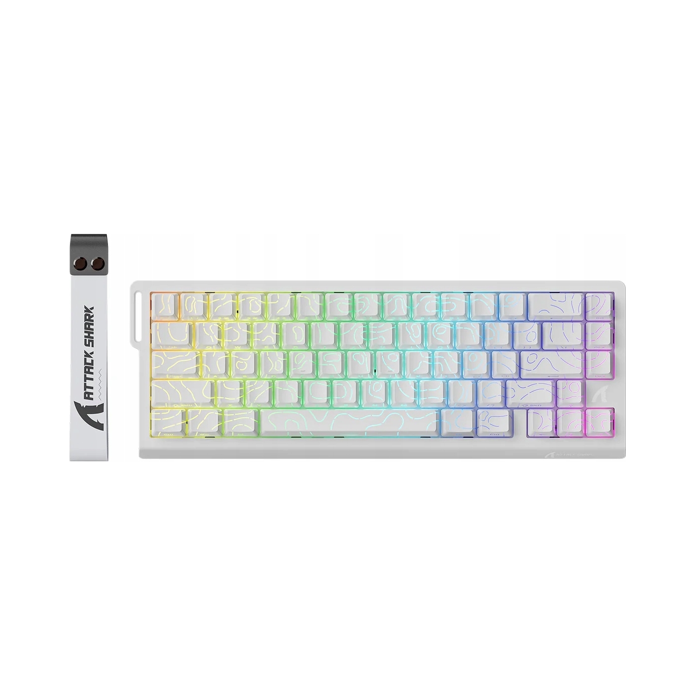 Attack Shark X68HE biela drôtová mechanická klávesnica X68 He