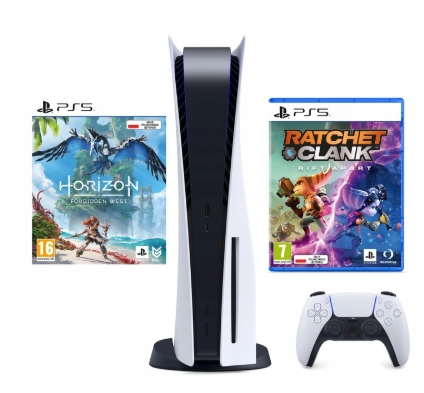 Zestaw Sony PS5 + Horizon + Ratchet&Clank
