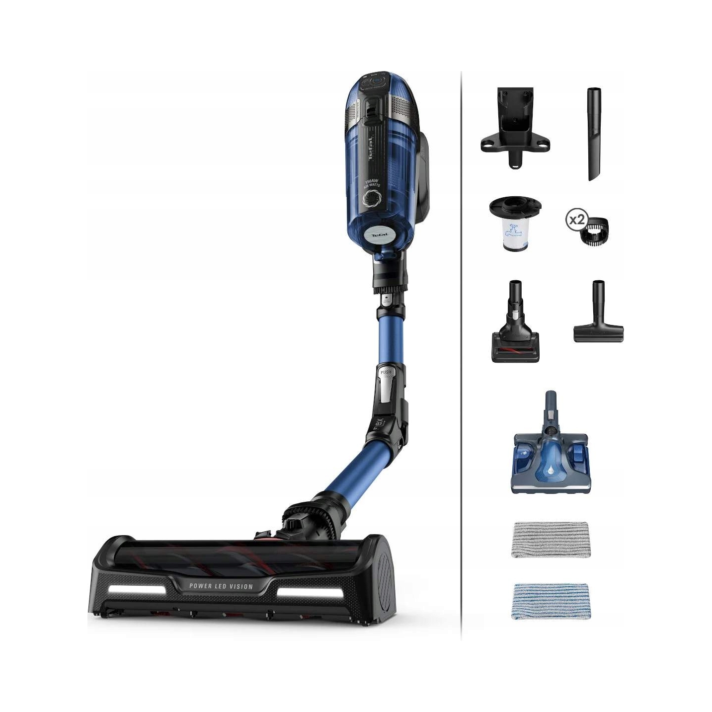 Vertikálny vysávač Tefal X-Force Flex 12.60 Aqua TY98C0 modrý