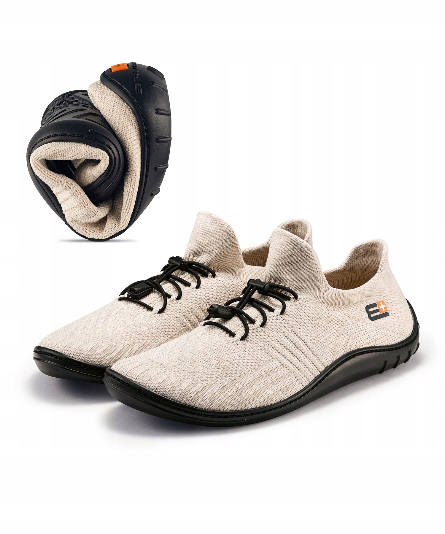 Brubeck Pánské barefoot merino boty krémové/černé 40 prodyšné Merynos