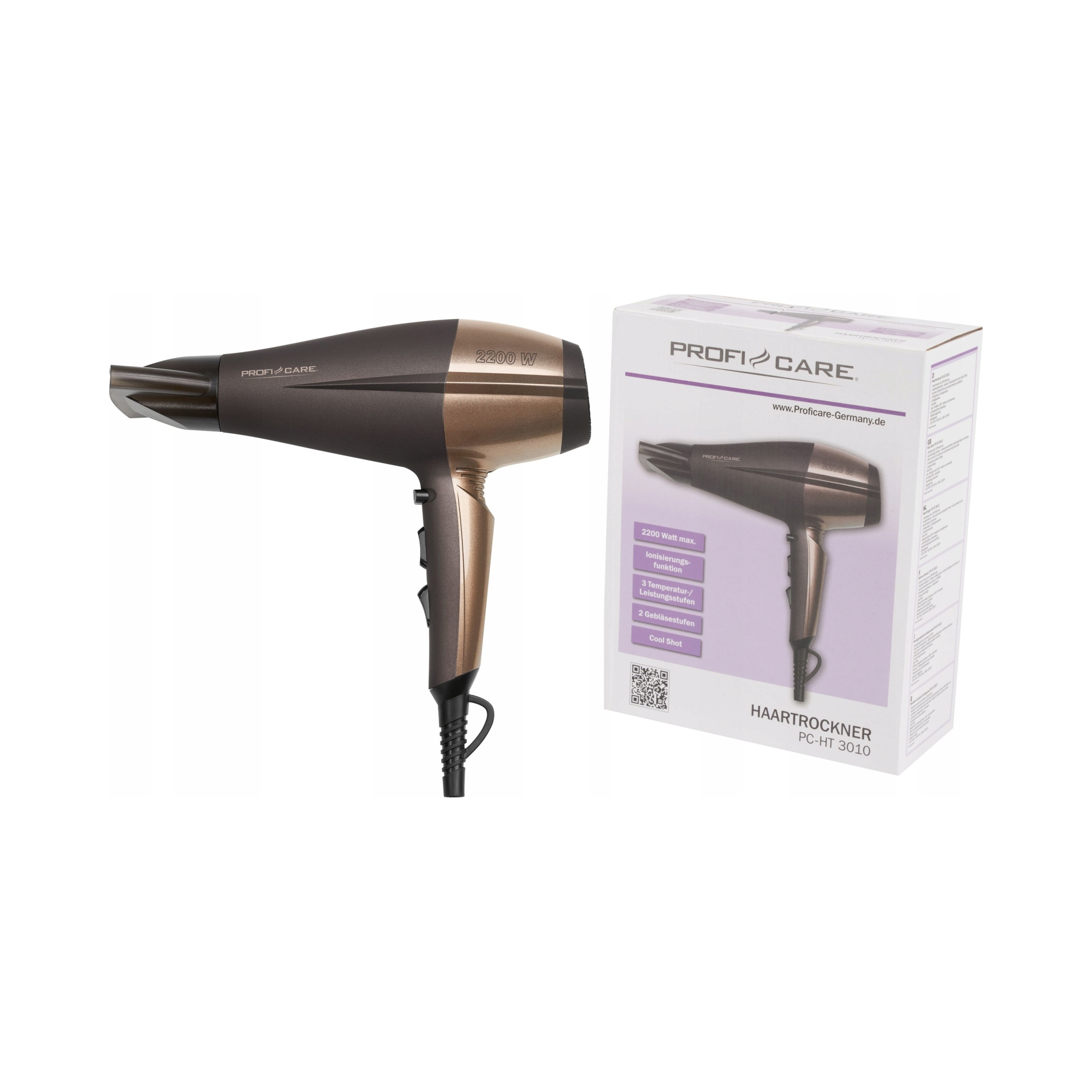 Proficare Pc-ht 3010/BR Vysoušeč vlasů, 2200W