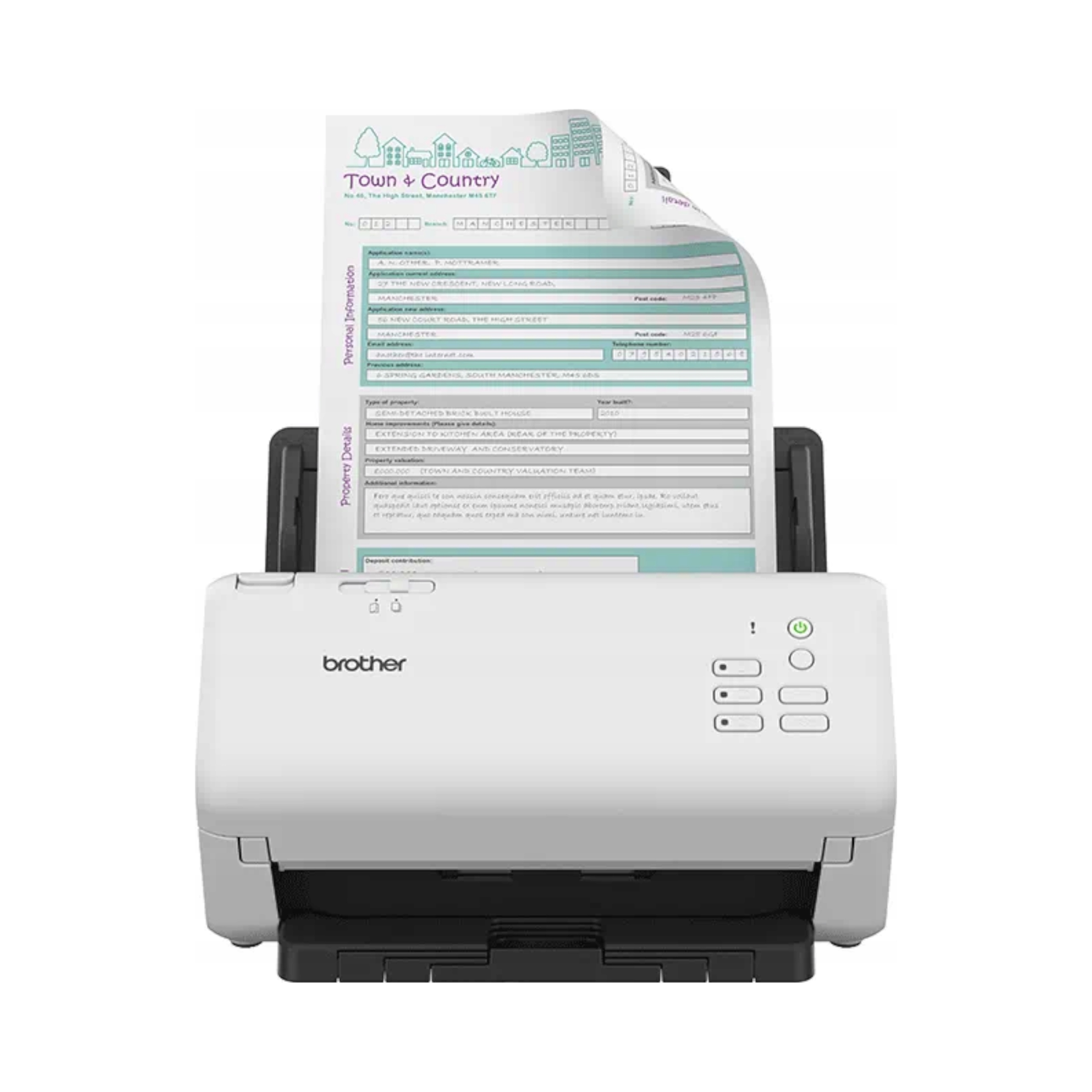 Skener Brother ADS-4300N s Adf a Usb, oboustranné skenování