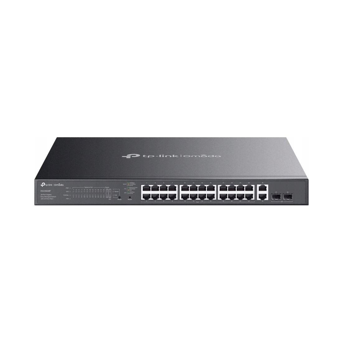 TP-Link Switch ES228GMP Omada 24x1Gbit PoE+ 384W 802.3at/af 2 x Sfp