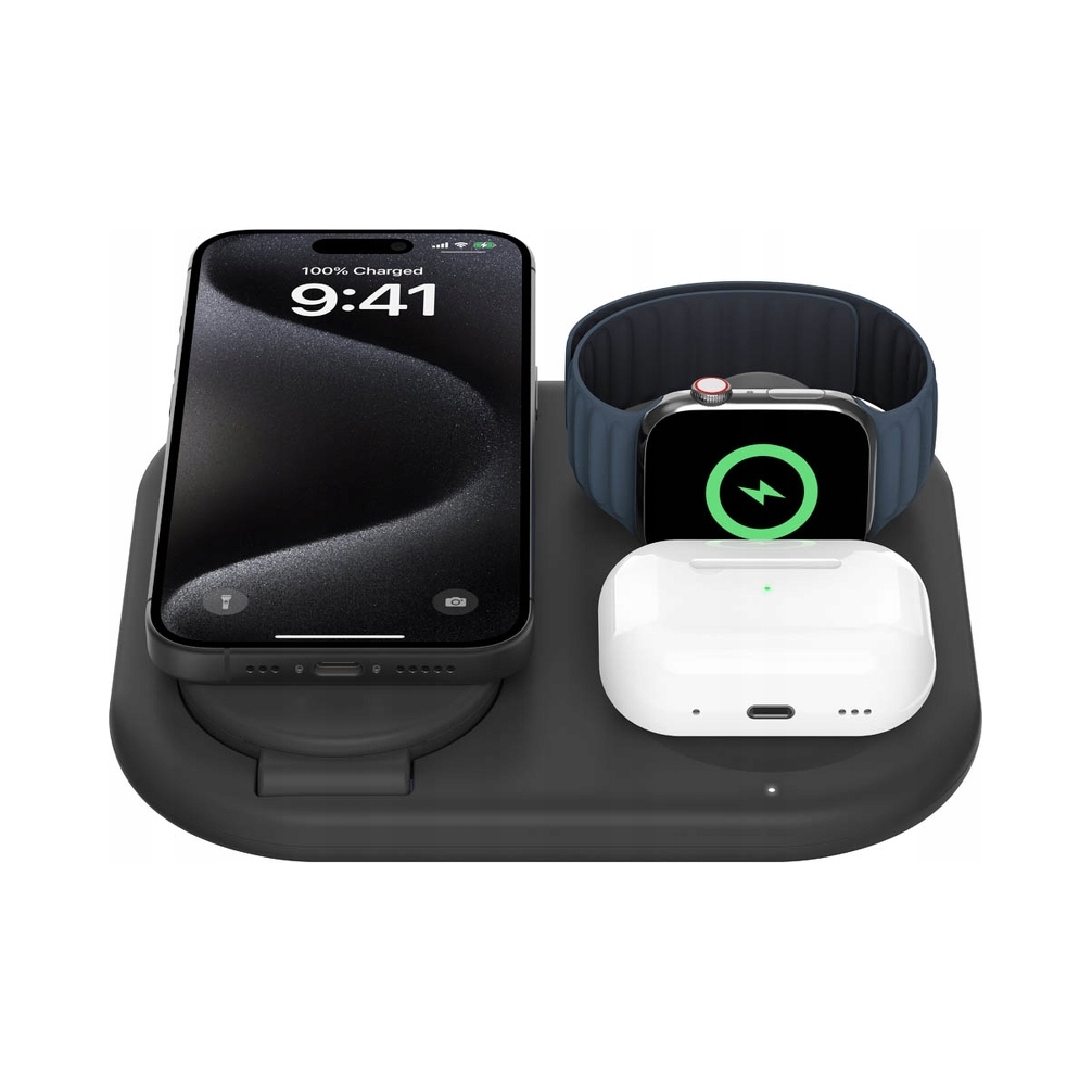 Bezdrôtová nabíjačka Belkin BoostCharge 3v1 Qi2 15W skladacia MagSafe