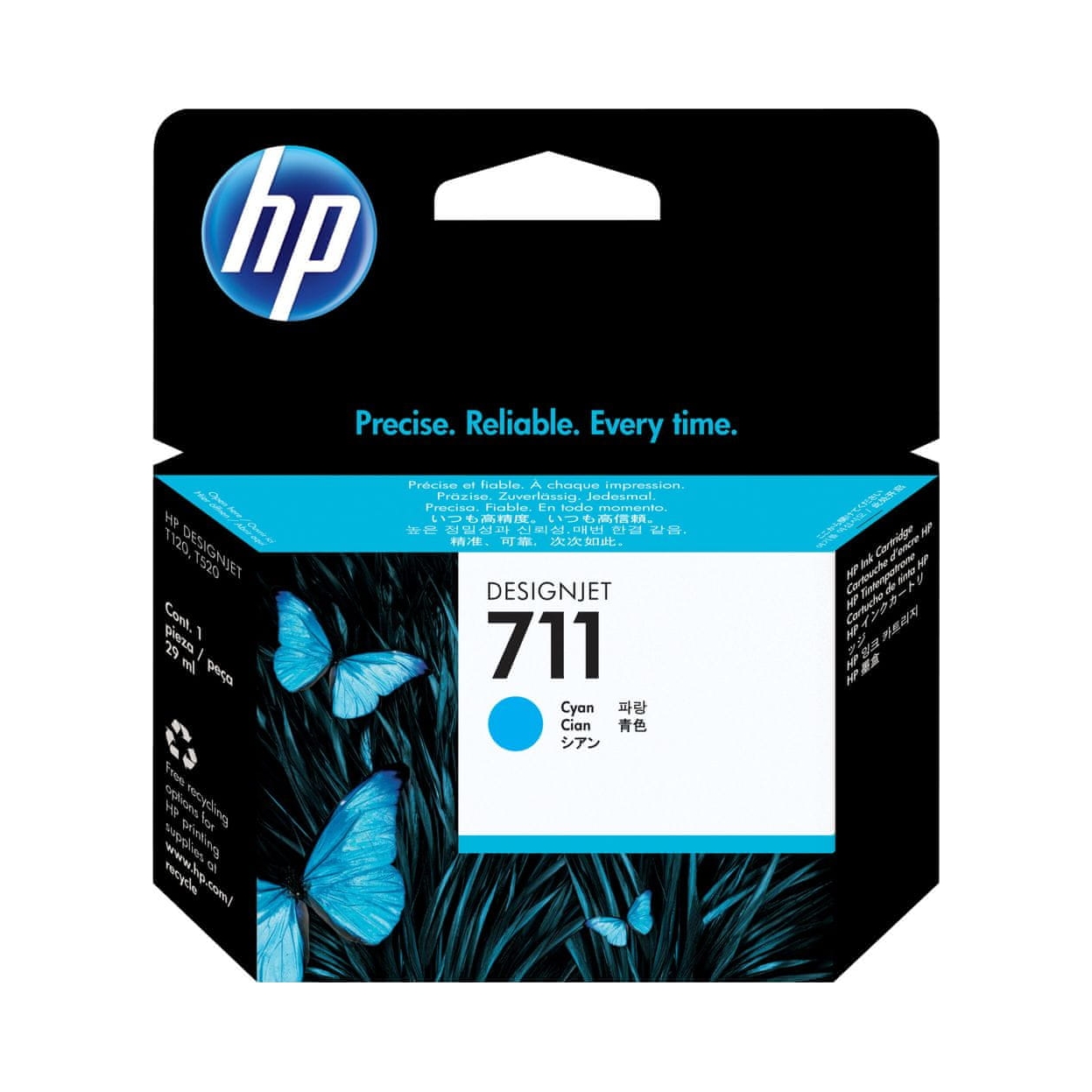 Inkoust Hp 711 CZ130A azurový modrý 29ml Hp DesignJet T120 T520