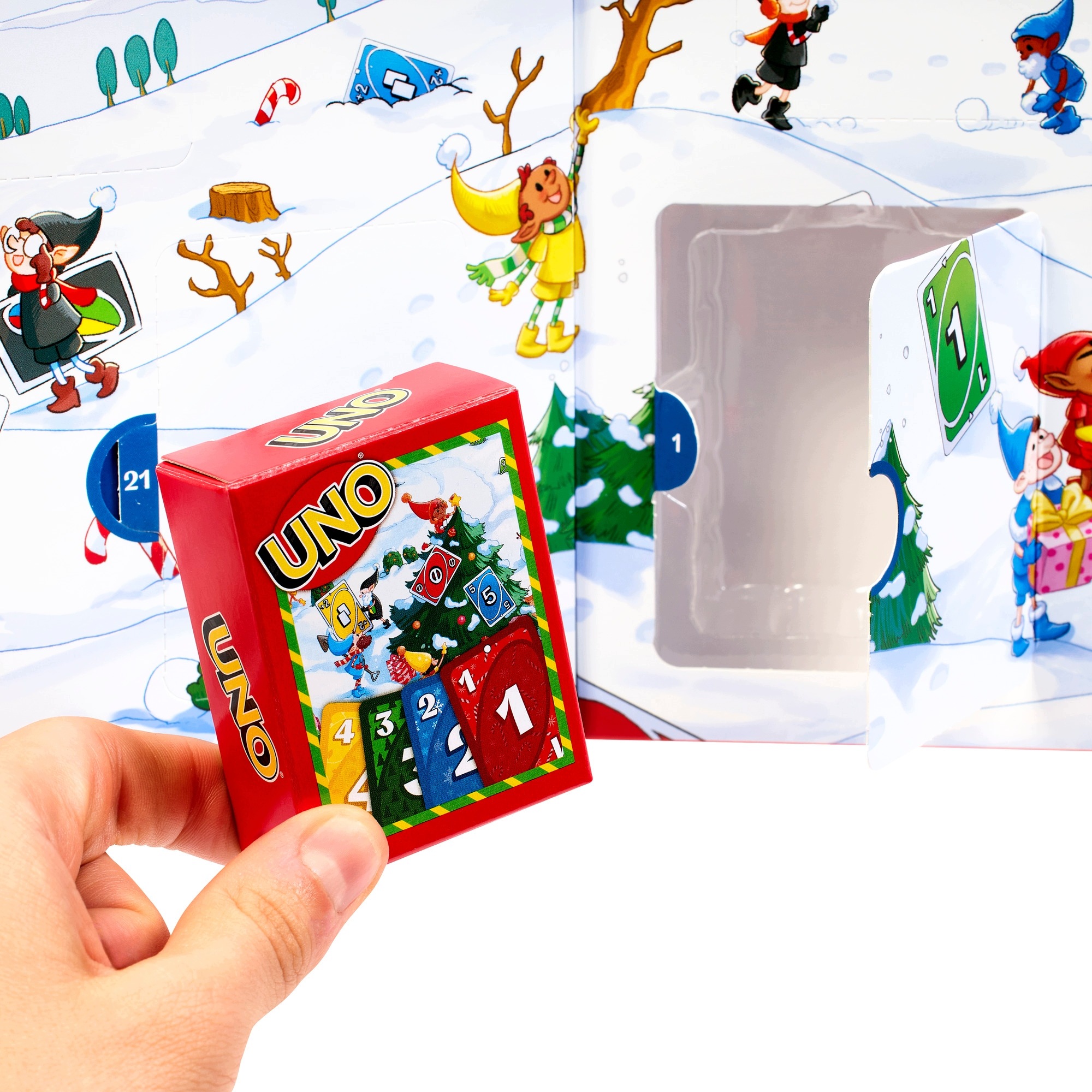 Адвент-календарь Mattel UNO, карточная игра для 2 и более игроков, от 5 лет — фото 4