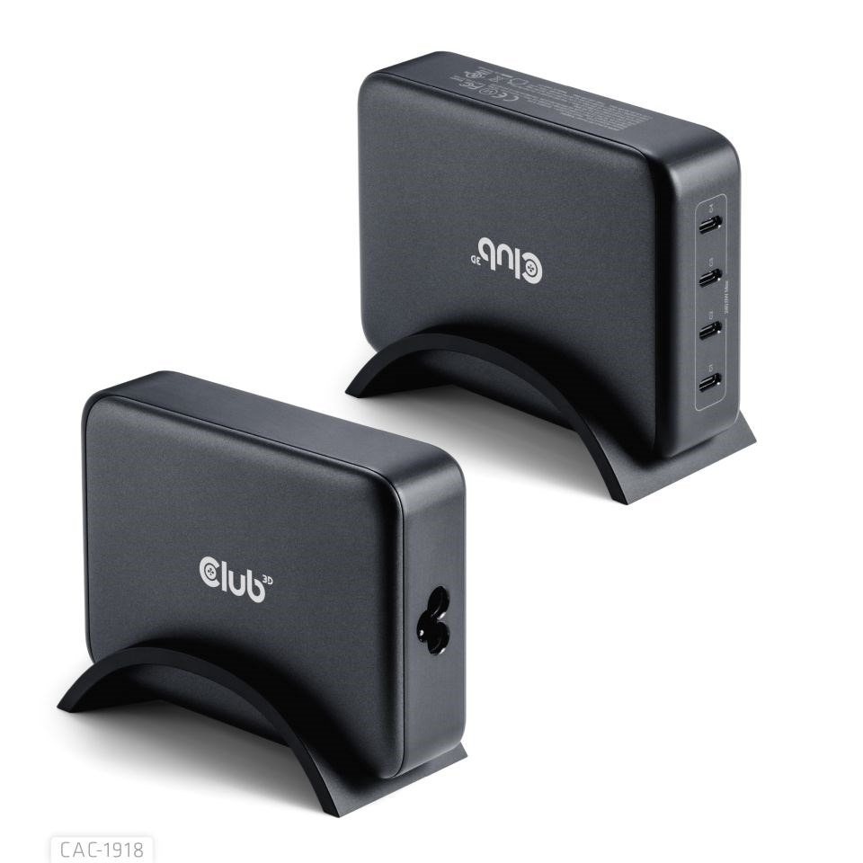 Cestovná nabíjačka Club3D 240W GaN, 4x Usb-c, Pps Pd 3.1