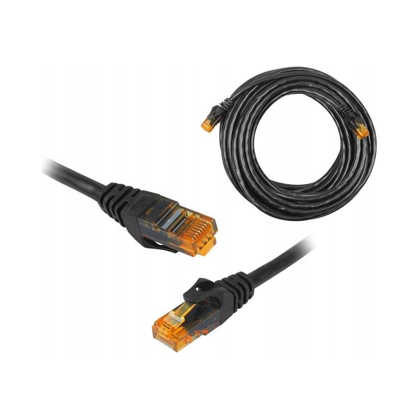 Kabel komp. sieciowy Utp 8P8C CAT6e 10m (patchcord) czarny Ltc