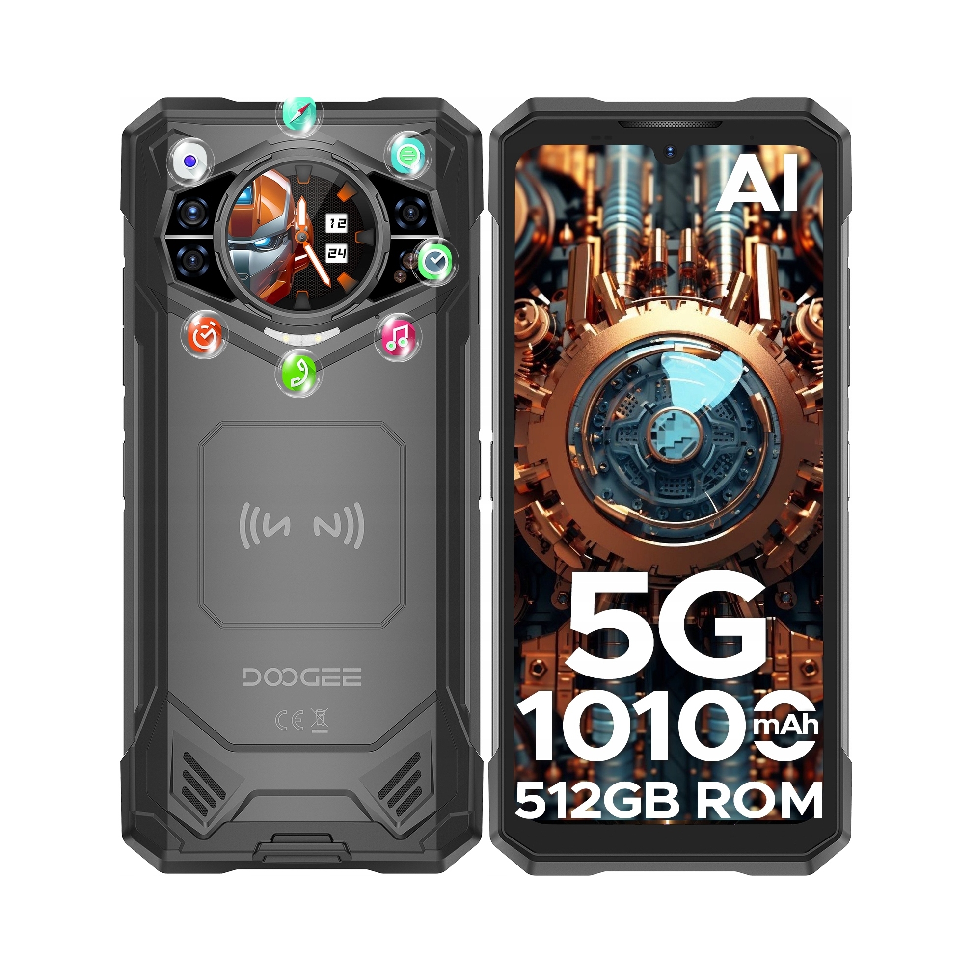 Doogee S200 X 5G Fekete