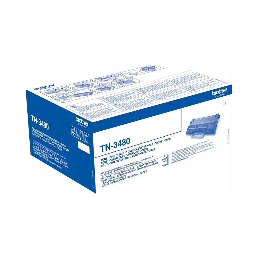 Toner Brother TN3480, originálny, výdrž 8 000 strán