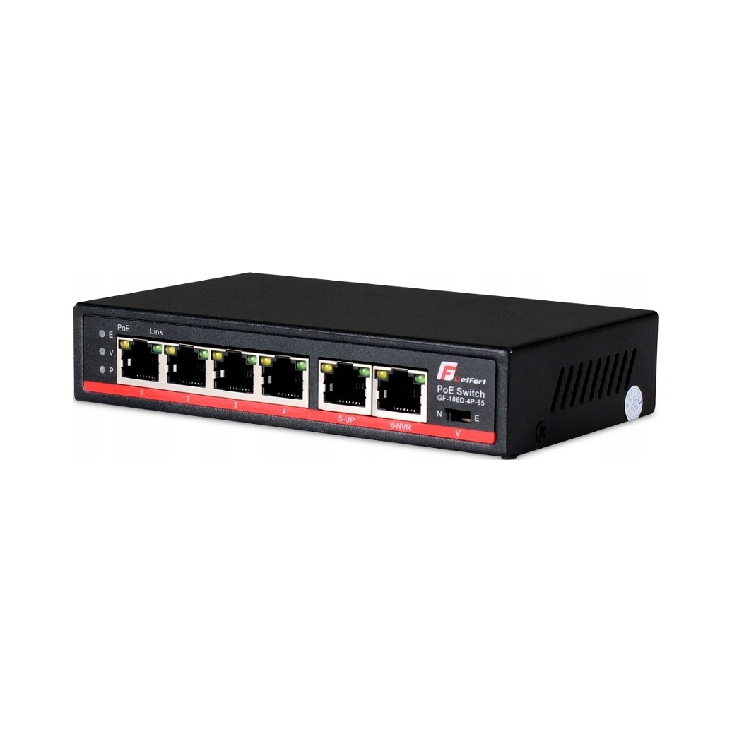 Switch Poe Getfort 4FE x Poe 2FE Uplink 65W