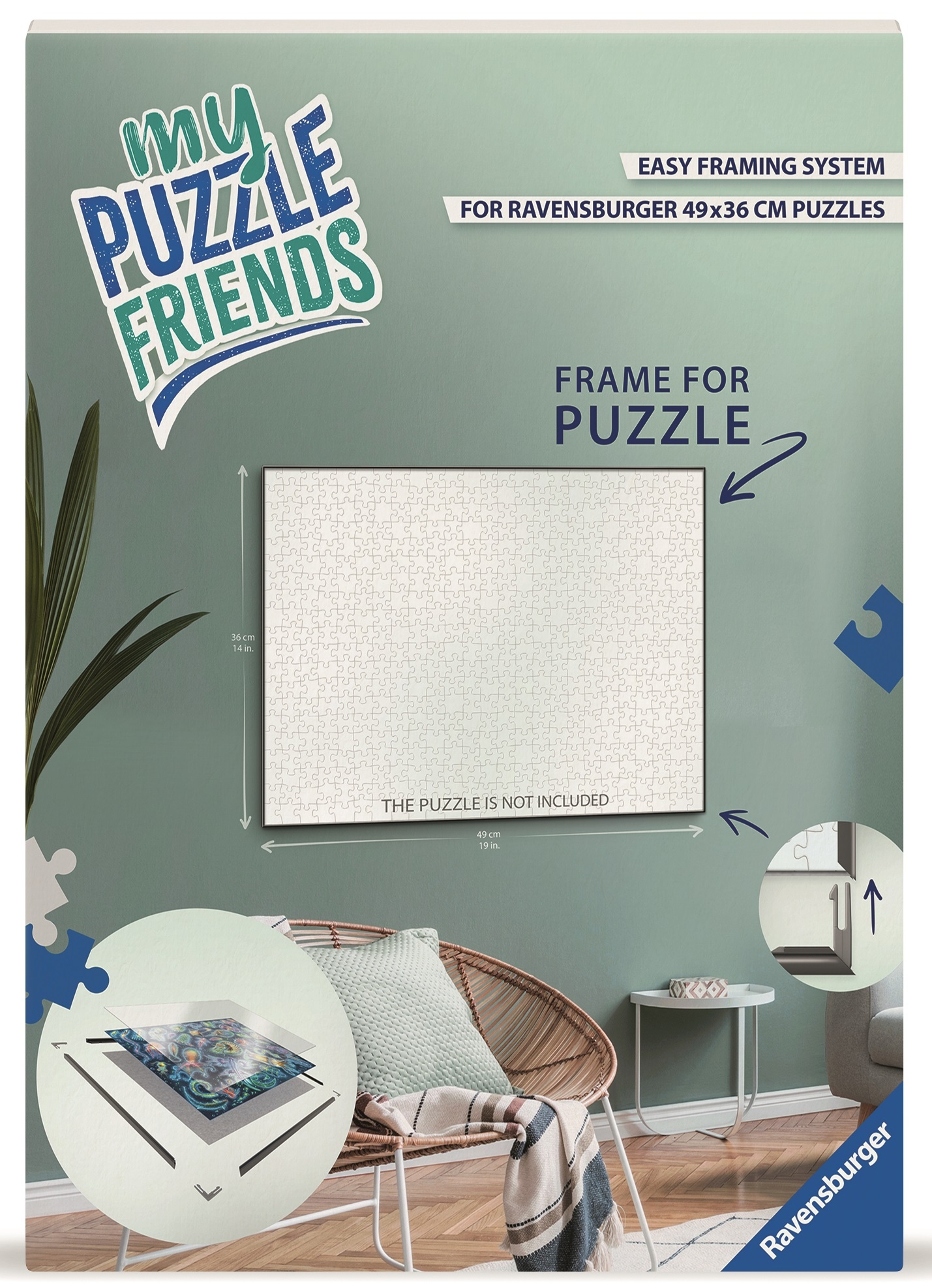 179008 Rama na puzzle czarna 49 x 36 cm